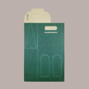 10 Pz Scatola Porta 2 Bottiglie Olio Vino in Carta Onda Verde 180x90x385mm [c5905fcc]
