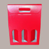 10 Pz Scatola Porta 3 Bottiglie Olio Vino in Carta Rosso Effetto Pelle 270x90H385mm [a5bf9035]
