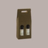 10 Pz Scatola Porta 2 Bottiglie Olio Vino in Carta Marrone Effetto Pelle 180x90x385mm [cb9eeb7c]