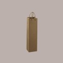 Busta Shopper Carta Avana Porta 1 Bottiglia Magnum con Cordini 115x115H380mm 10 pezzi [4012cb67]