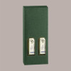 10 Pz Scatola Porta 3 Bottiglie Olio 0,5 L in Carta Grafica Seta Verde Petit  200x65H320mm [0405392c]