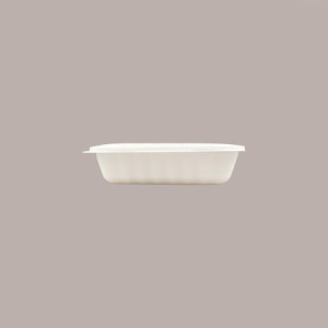 100 Pz Vaschetta per Gelato Porzionabile Plastica Bianca 650cc ALCAS