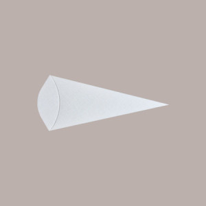 20 Pz Busta Cono Carta Grafica Seta Bianco Ideale per Confetti e Riso Sposi H190mm