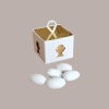 20 Pz Scatolina in Carta Bianca con Interno Oro con Cordino Grafica Calice Ideale per Contenere Confetti 50x50x50 mm [13dfbfeb]