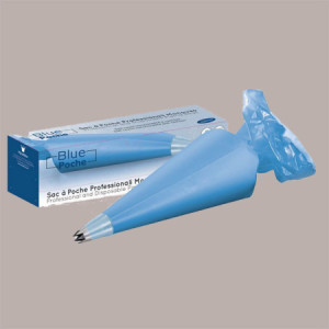100 Pezzi Sac à poche Blu monouso in polietilene trasparente extra forte H 55 cm [a4a6bd0d]