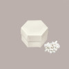 20 Pz Piccola Scatola Esagonale in carta Seta Bianco con Divisorio Ideale per Confetti Dm60H40mm [533fa66d]