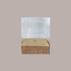 5 pz Scatola Trasparente Porta Uovo Cioccolato Pasqua Fondo Carta Avana Nature 150x150H250mm [87ff96c0]