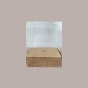 5 pz Scatola Trasparente Porta Uovo Cioccolato Pasqua Fondo Carta Avana Nature 180x180H200mm [b8d51d93]