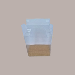 5 pz Scatola Trasparente Porta Uovo Cioccolato Pasqua Fondo Carta Avana Nature 210x210H300mm [1f3fdb77]