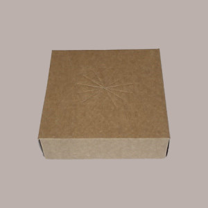 5 pz Scatola Trasparente Porta Uovo Cioccolato Pasqua Fondo Carta Avana Nature 210x210H400mm
