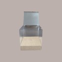 5 pz Scatola Trasparente Porta Uovo Cioccolato Pasqua Fondo Carta Avana Nature 250x250H250mm [11db221e]