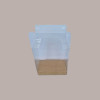 5 pz Scatola Trasparente Porta Uovo Cioccolato Pasqua Fondo Carta Avana Nature 250x250H400mm [0b14388c]
