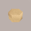 20 Pz Piccola Scatola Esagonale in Carta Avana Nature con Divisorio Ideale per Confetti 80x55 mm [036b20ba]