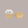 20 Pz Piccola Scatola Esagonale in Carta Avana Nature con Divisorio Ideale per Confetti 80x55 mm [da4d63b7]