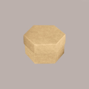Piccola Scatola Esagonale in carta Avana Nature con Divisorio Ideale per Confetti Dm60H40mm [c787cbfc]
