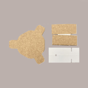 Piccola Scatola Esagonale in carta Avana Nature con Divisorio Ideale per Confetti Dm60H40mm [c36767a5]