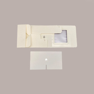20 Pz Piccola Scatola con Finestra e Separatore Ideale per Confetti Carta Seta Bianco Pratica 120x120H40mm