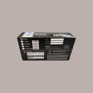 100 Pezzi Scatola Guanti Nitrile Black Senza Polvere Misura L gr 4,2 [f834bed7]