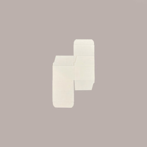 20 Pz Piccola Scatola Pieghevole in Cartoncino Seta Bianco ideale per Confetti Piccoli Regali 50x50H35mm