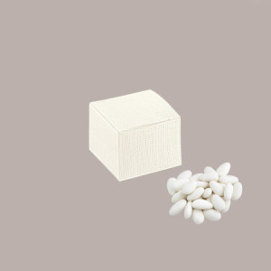 20 Pz Piccola Scatola Pieghevole in Cartoncino Seta Bianco ideale per Confetti Piccoli 120x120H120mm [db4761e9]