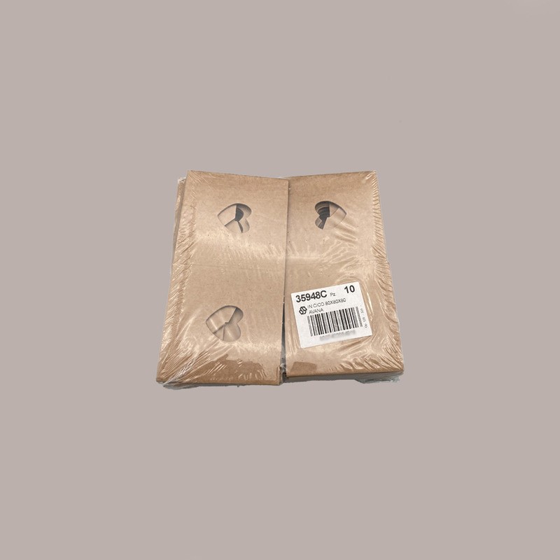 20 Pz Piccola Scatola con Cordino Ideale per Piccoli Articoli Regalo Carta Avana Grafica Cuore 80x80H80mm [8e4df991]