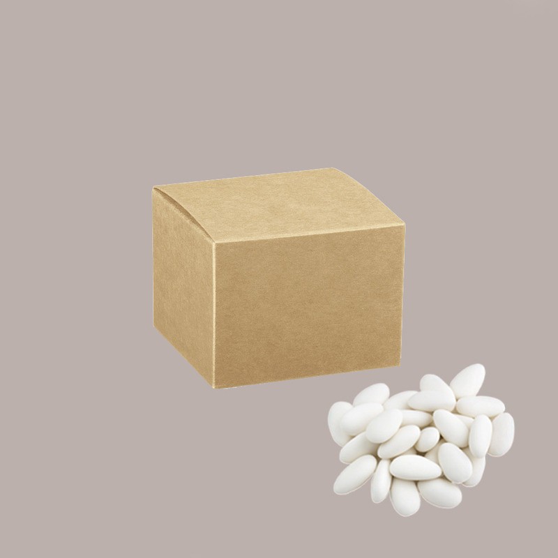 20 Pz Piccola Scatola Pieghevole in Cartoncino Avana ideale per Confetti Piccoli Regali 100x100H100mm [79b0b067]