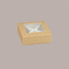 20 Pezzi Scatola con Finestra Fornita con Inserto Separatore Ideale per Confetti Grafica Avana 120x120H40mm [d39fe9d7]