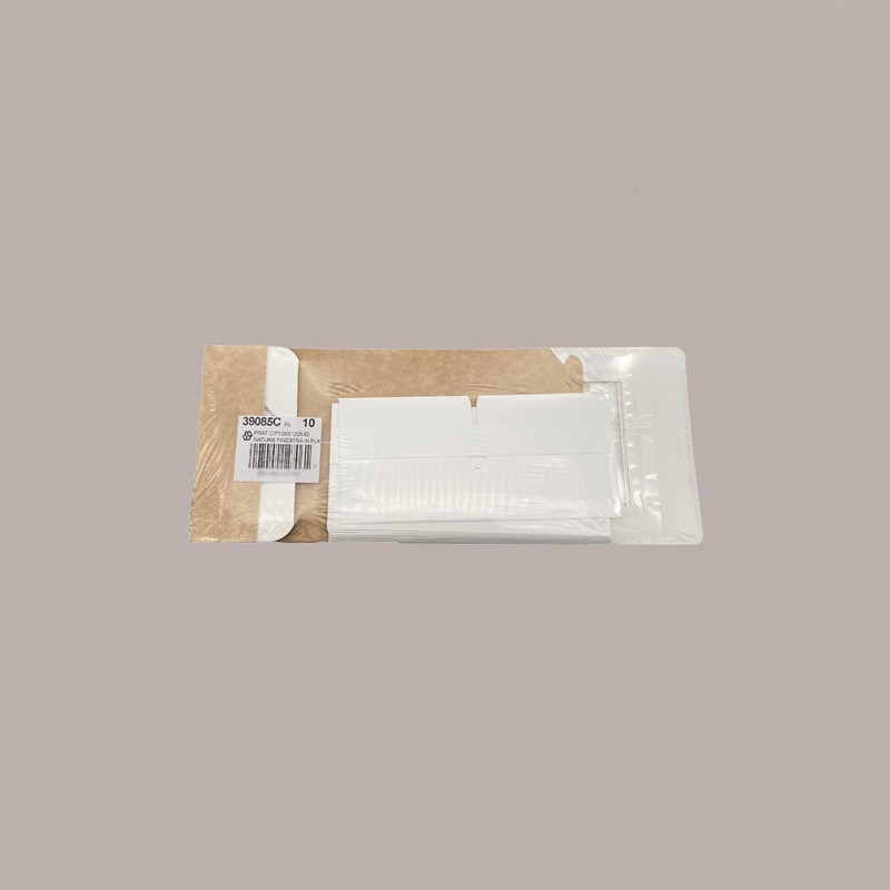 20 Pezzi Scatola con Finestra Fornita con Inserto Separatore Ideale per Confetti Grafica Avana 120x120H40mm [d6cfaec9]