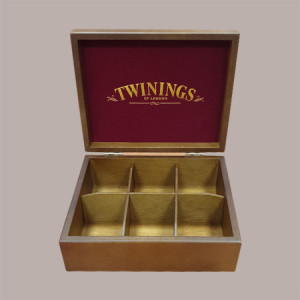 Scatola Legno 6 Scomparti + 60 Filtri Tè The Tea Assortiti Twinings [095e7d6b]