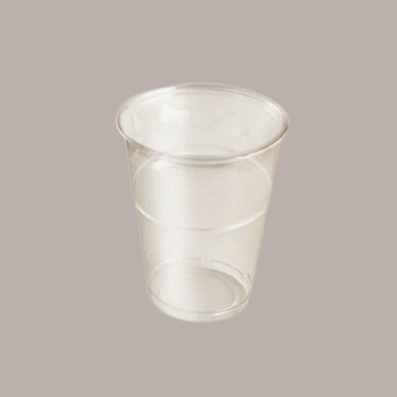50 Pz Bicchiere PLA BIO 300cc con Coperchio Piatto Taglio Croce [df02b3d0]