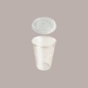 50 Bicchiere PLA BIO 500cc con Coperchio Piatto Taglio Croce [689687bd]