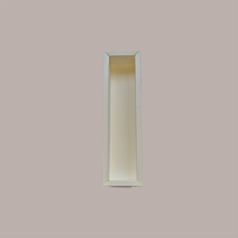 Scatola Porta Cioccolatini Quadretto in Carta Seta Bianco 240x50H30mm 10 pezzi [b6efb11a]