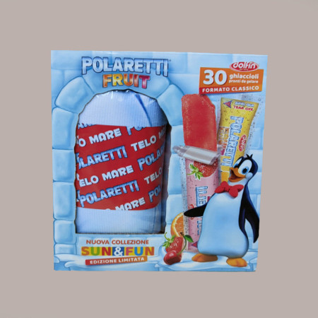 30 Pz (1260 Ml) Polaretti Ghiaccioli Fruit Pronti da Gelare con Sorpresa Telo Mare Sun&Fun Edizione Limitata Dolfin [bfa1f502]
