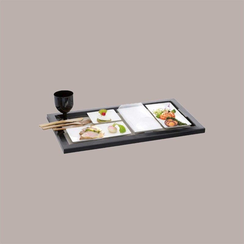 50 Pz Monoporzione Piatto Quadrato Komodo Finger Food in Polpa di Cellulosa Bio 90x90 mm [3a61b57c]