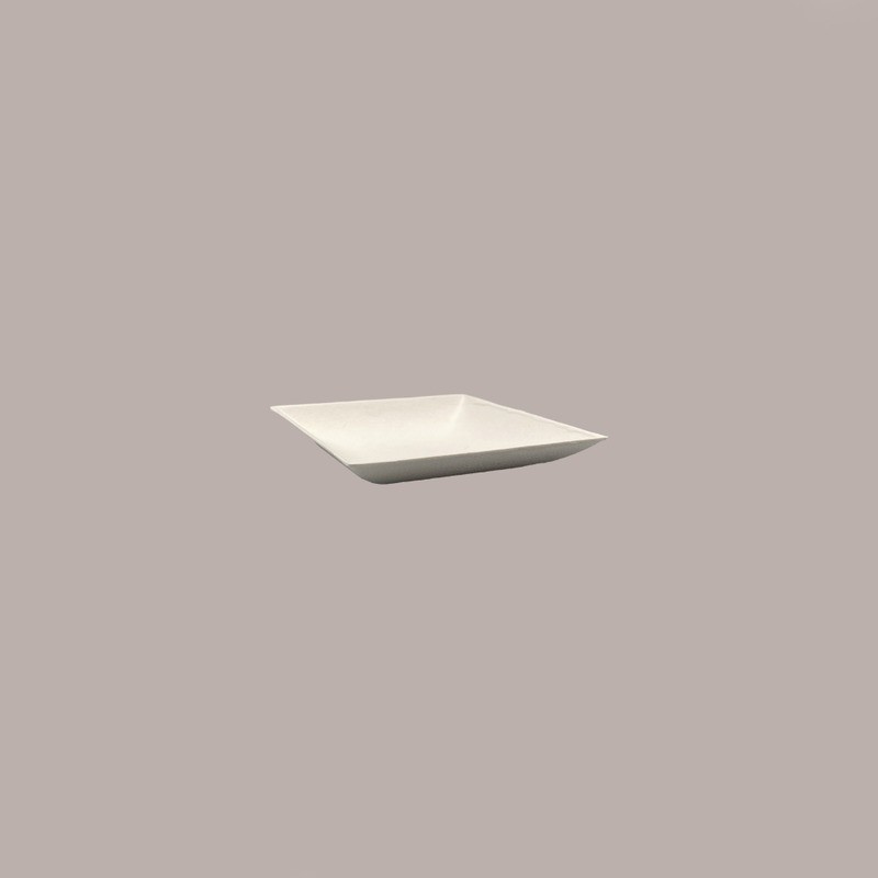 50 Pz Monoporzione Piatto Quadrato Komodo Finger Food in Polpa di Cellulosa Bio 90x90 mm [8d7c7478]