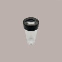 1 Pz Dosatore PS Trasparente con Tappo Nero Ideale per Granelle PoloPlast [57adc226]