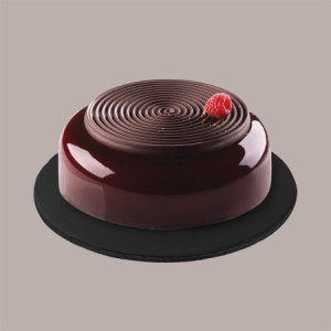 2 Pz Sottotorta Tondo Alto Ideale per Cake Design in Cartoncino Rigido Nero Dm 40H1 cm