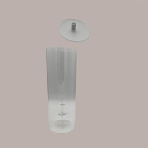 1 Pz Porta Coni Rovesci a Tubo in Plexiglass con Supporto Interno Removibile Dm 12H33 cm [b558312f]