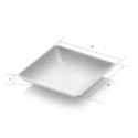 100 Pz Monoporzione Vassoietto Quadrato Finger Food Polpa di Cellulosa Bio 65x65x12 mm [5ff4b3f3]