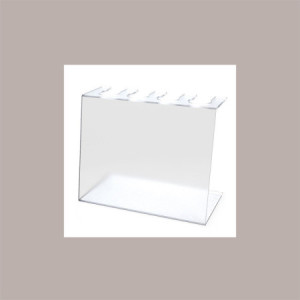 1 Pz Porta Coni da Banco 4 Fori Dm 4 cm in Plexiglass Ideale per Gelaterie 27,5x15H20 cm [6c224019]
