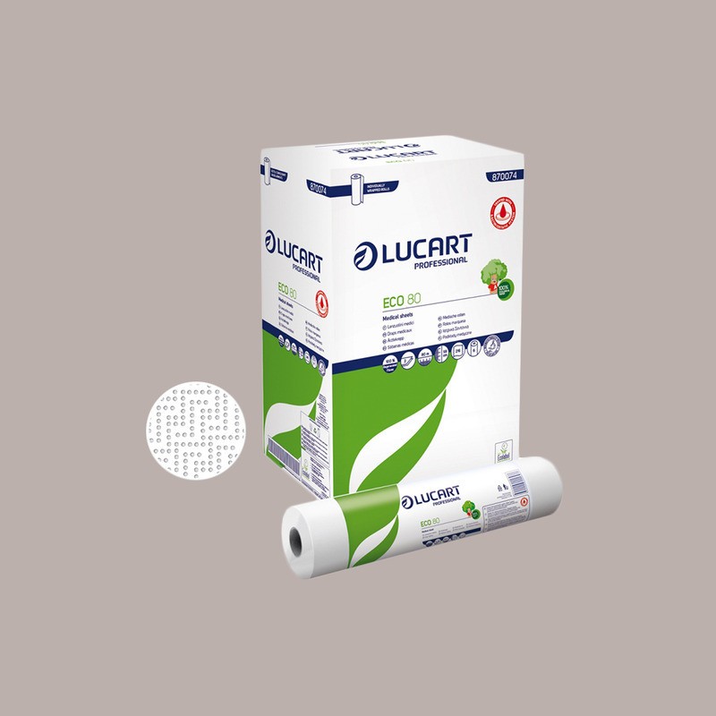 1 Rotolo Lenzuolino Medico 2 Veli H60mm x 80 Mt 216 Strappi LUCART [04473d6a]