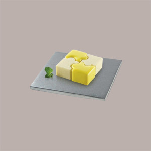 3 Pz Sottotorta Quadrato Alto Ideale per Cake Design in Cartoncino Rigido Argento 20x20 cm