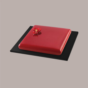 3 Pz Sottotorta Quadrato Alto Ideale per Cake Design in Cartoncino Rigido Nero 35x35 cm