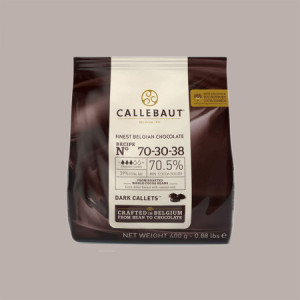 2,5 Kg Cioccolato Fondente di Copertura 70-30-38 Extra Amaro in Bottoni Callebaut