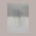 1 Pz Contenitore Doppio Porta Palettine Per Gelaterie in Plexiglass Trasparente 19x14H28,5 cm [c10fd7a3]