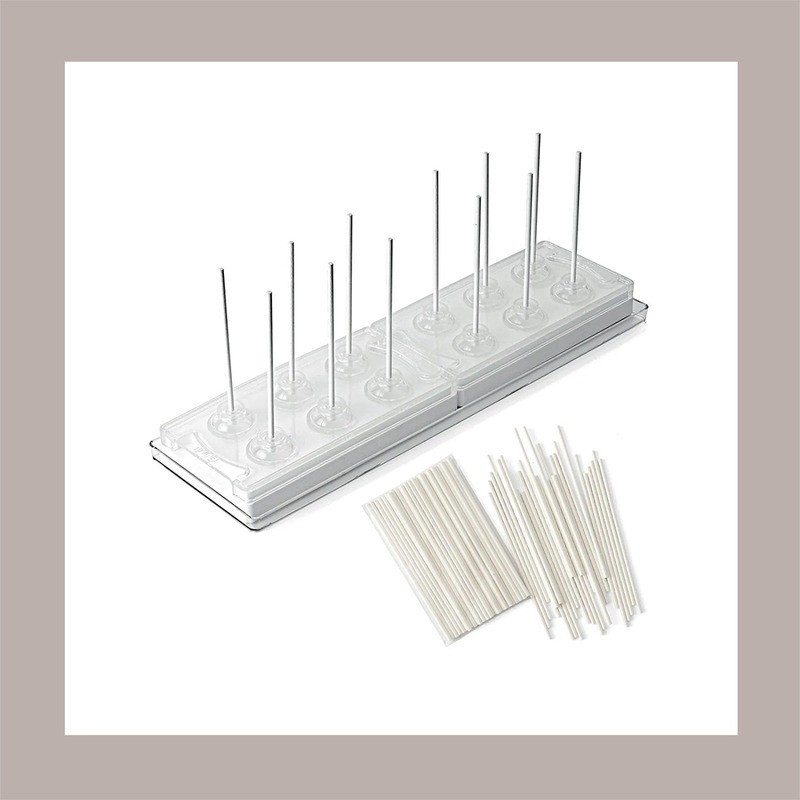 1 Pz Set 2 Stampi MUL 3D con 50 Bastoncini per Gelato a Forma di Sfere Dm 28 mm [d23a9590]