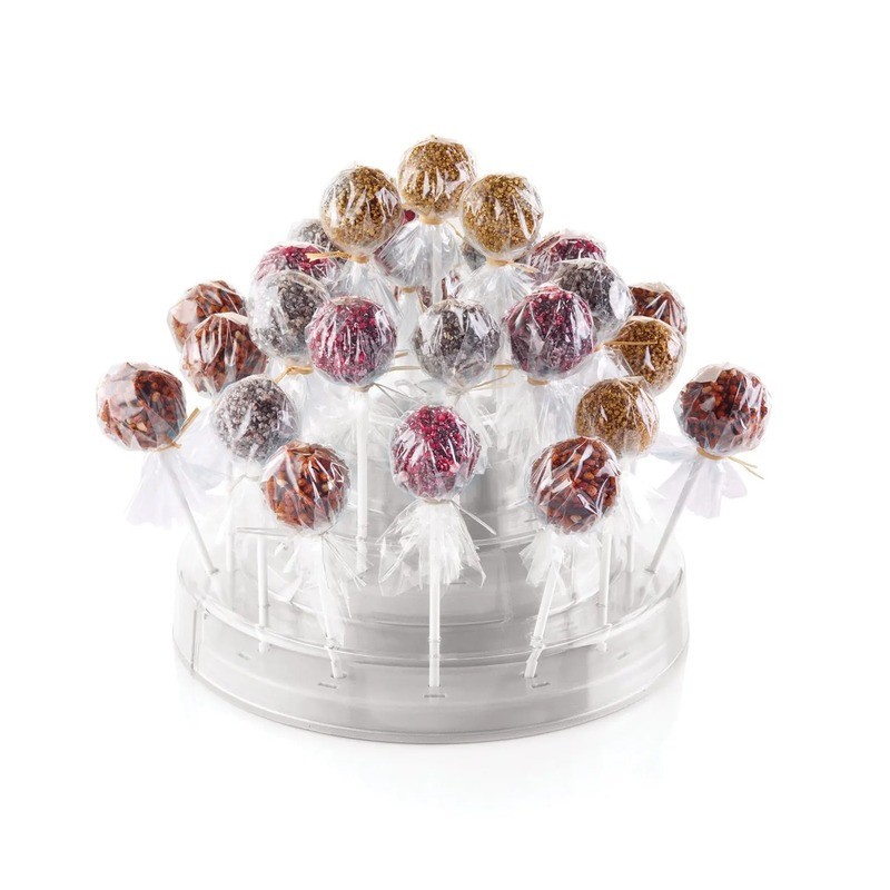 1 Pz Espositore Pops Stand per Cake Pops, Easy Pops e Finger Mini su Stecco Grafica Bianco Dm 220H110mm [63ab399c]