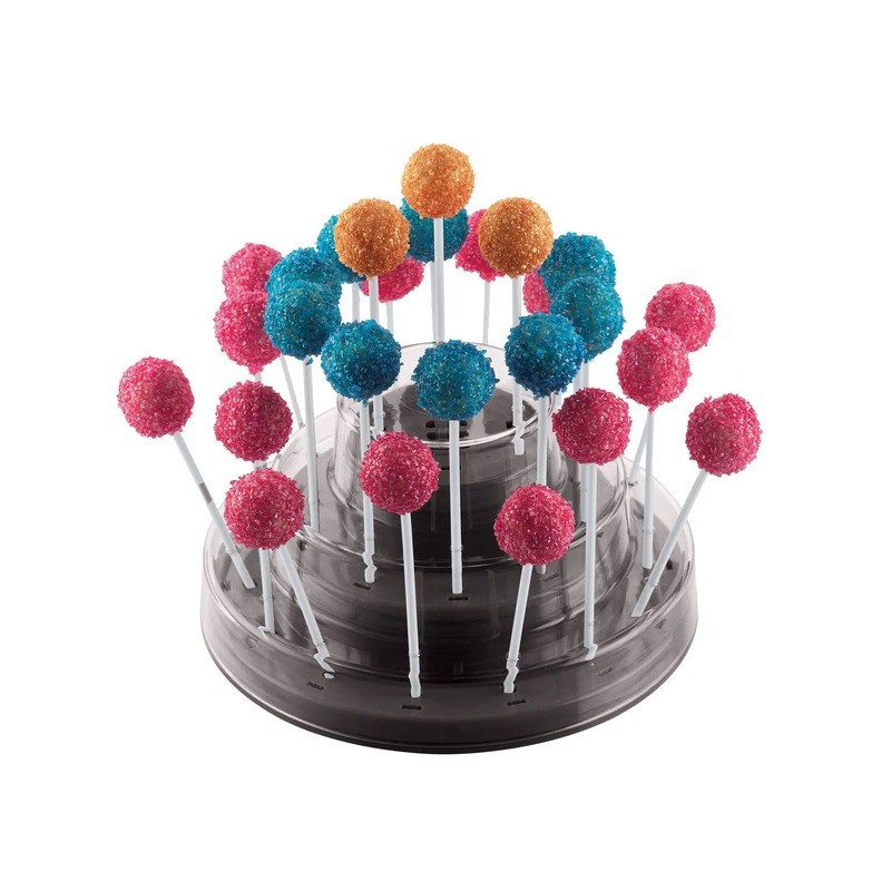1 Pz Espositore Pops Stand per Cake Pops, Easy Pops e Finger Mini su Stecco Grafica Nera Dm 220H110mm [6ea90e51]
