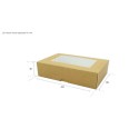 Astuccio Porta Sushi Biscotti Dolcetti Finestrato Carta Avana 223x129x45 mm 50 pezzi [16e562a6]