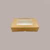50 Pz Astuccio Porta Sushi Biscotti Dolcetti Finestrato Carta Avana 238x169H48 mm [f47bceb3]